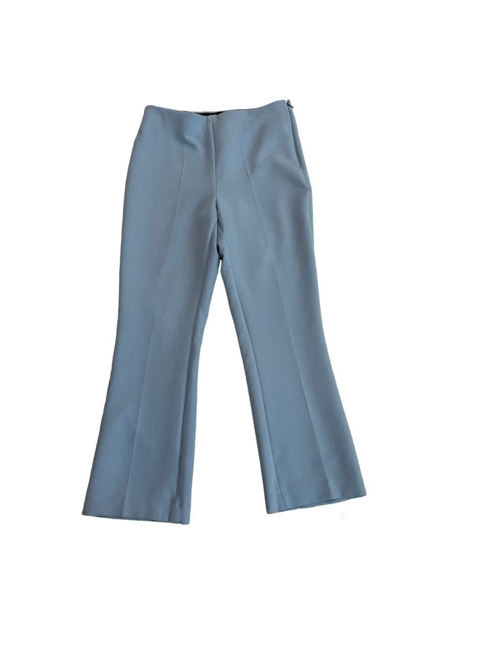 Zara blue ankle pants Side zipper Sz L NWT